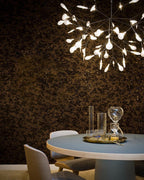 Black Firefly LED Chandelier — Branch Starburst Ceiling Light for Dining Room
