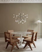 Black Firefly LED Chandelier — Branch Starburst Ceiling Light for Dining Room