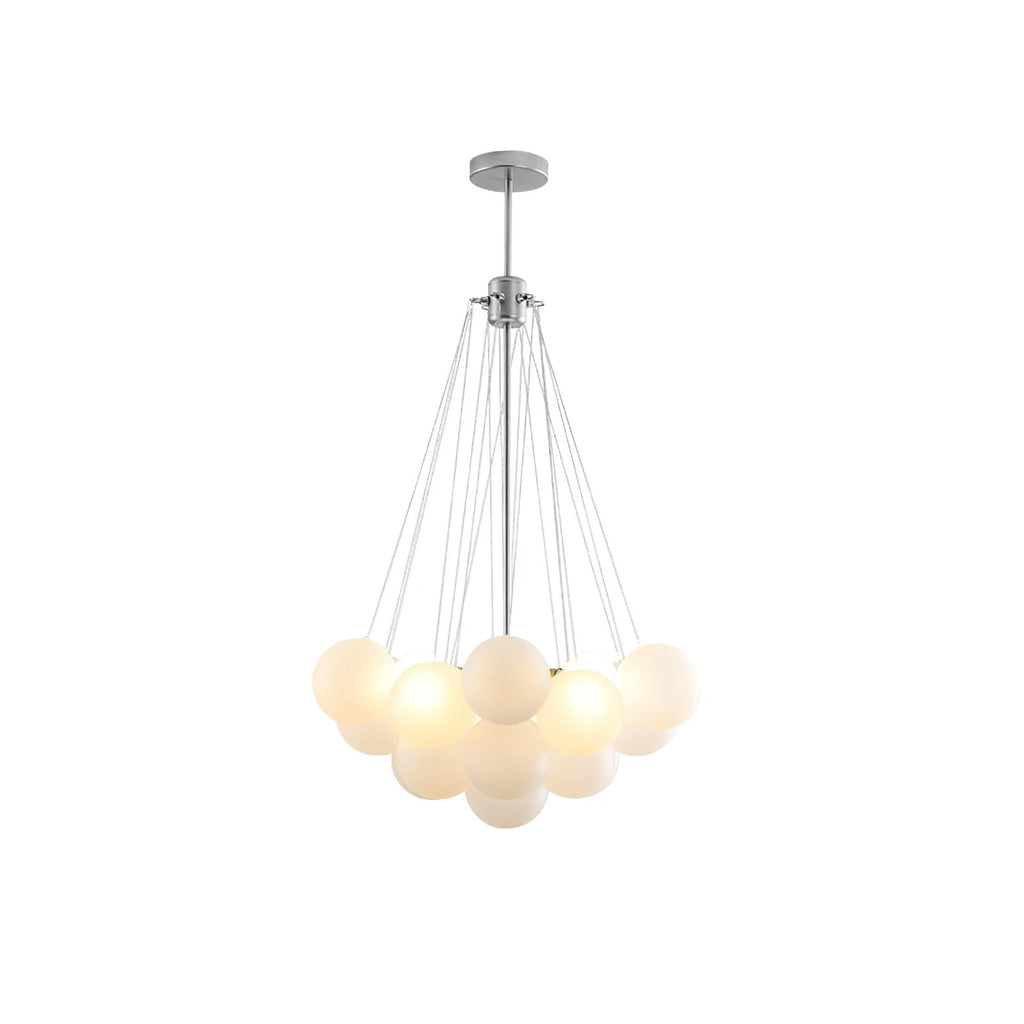 Bubble Chandelier — Cascading Glass Bubble Ceiling Light for Stairwell