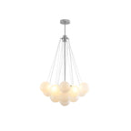 Bubble Chandelier — Cascading Glass Bubble Ceiling Light for Stairwell