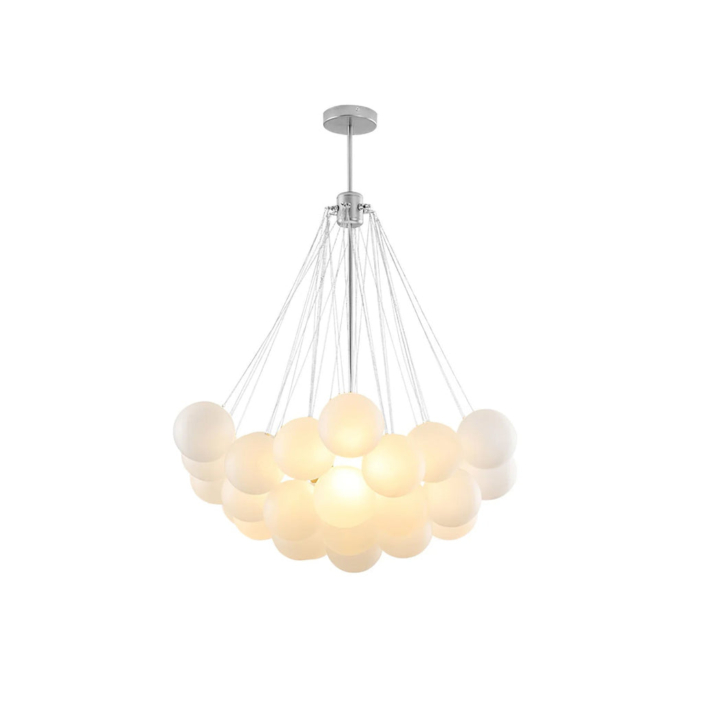 Bubble Chandelier — Cascading Glass Bubble Ceiling Light for Stairwell