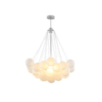 Bubble Chandelier — Cascading Glass Bubble Ceiling Light for Stairwell
