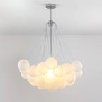 Bubble Chandelier — Cascading Glass Bubble Ceiling Light for Stairwell