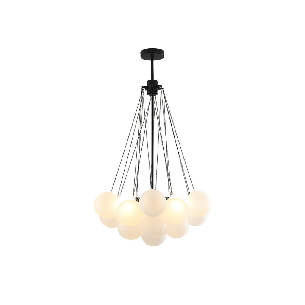 Bubble Chandelier — Cascading Glass Bubble Ceiling Light for Stairwell