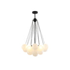 Bubble Chandelier — Cascading Glass Bubble Ceiling Light for Stairwell