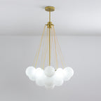 Bubble Chandelier — Cascading Glass Bubble Ceiling Light for Stairwell