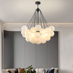 Bubble Chandelier — Cascading Glass Bubble Ceiling Light for Stairwell