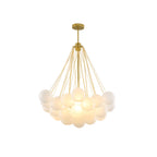 Bubble Chandelier — Cascading Glass Bubble Ceiling Light for Stairwell