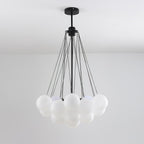 Bubble Chandelier — Cascading Glass Bubble Ceiling Light for Stairwell