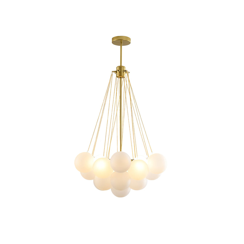 Bubble Chandelier — Cascading Glass Bubble Ceiling Light for Stairwell