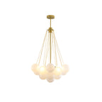 Bubble Chandelier — Cascading Glass Bubble Ceiling Light for Stairwell