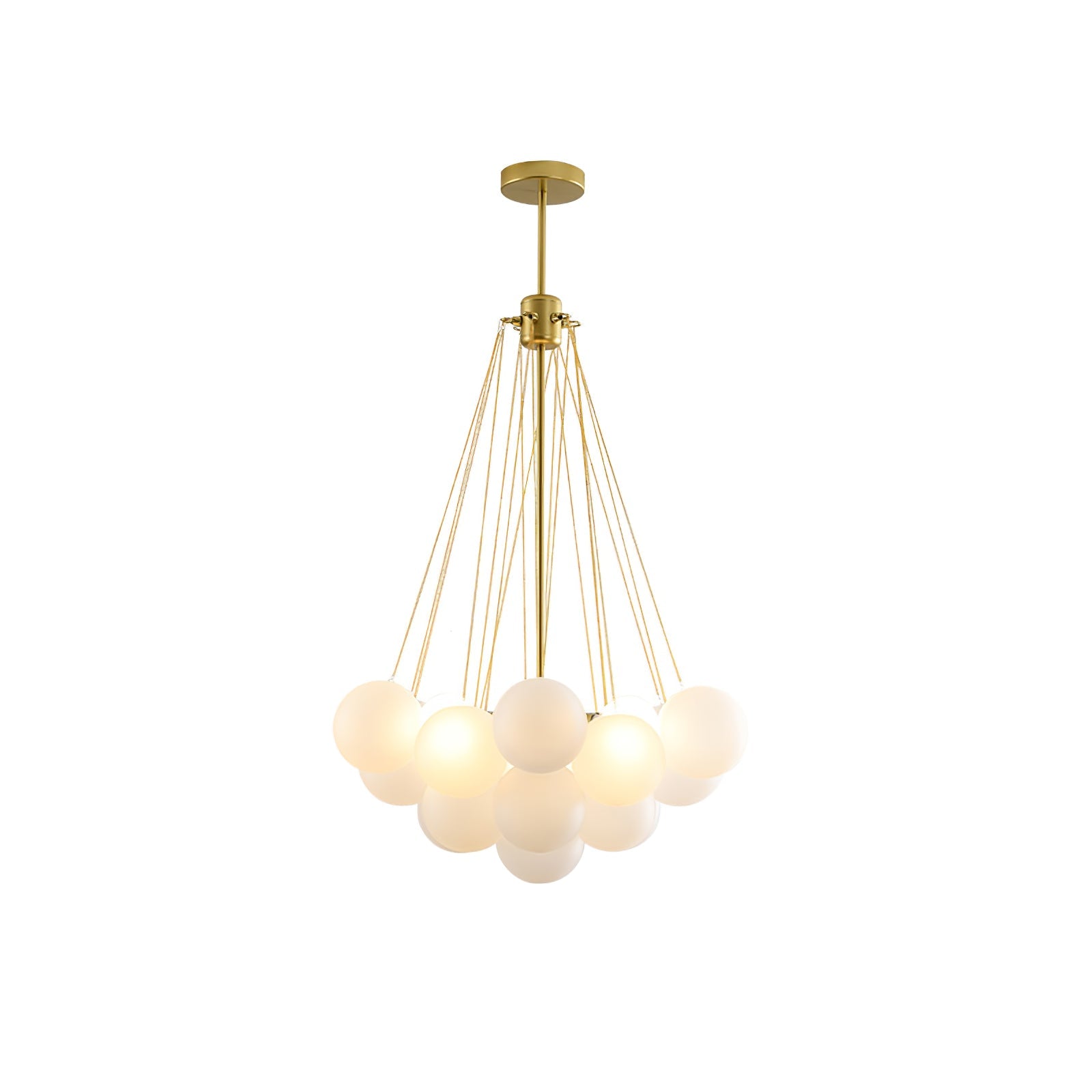 Bubble Chandelier — Cascading Glass Bubble Ceiling Light for Stairwell