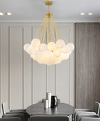 Bubble Chandelier — Cascading Glass Bubble Ceiling Light for Stairwell