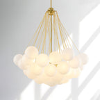 Bubble Chandelier — Cascading Glass Bubble Ceiling Light for Stairwell
