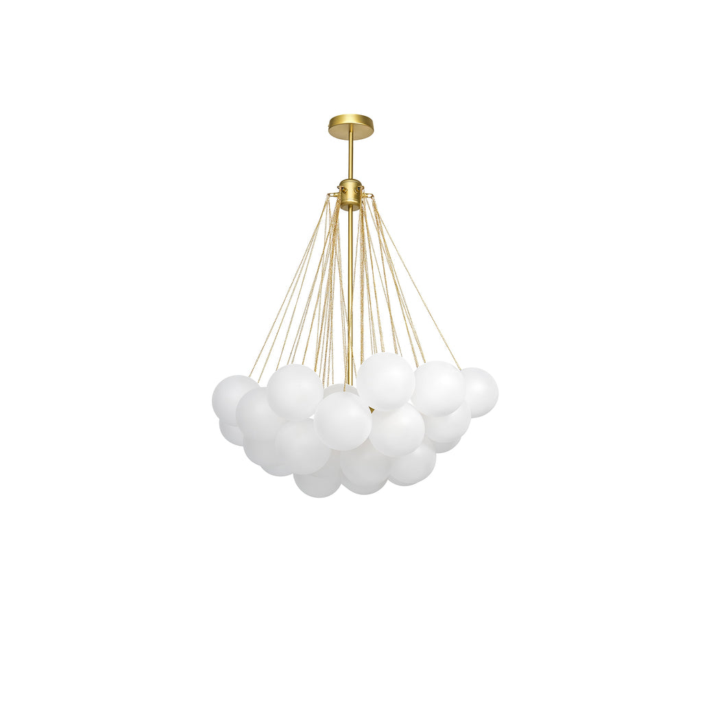 Bubble Chandelier — Cascading Glass Bubble Ceiling Light for Stairwell