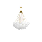 Bubble Chandelier — Cascading Glass Bubble Ceiling Light for Stairwell