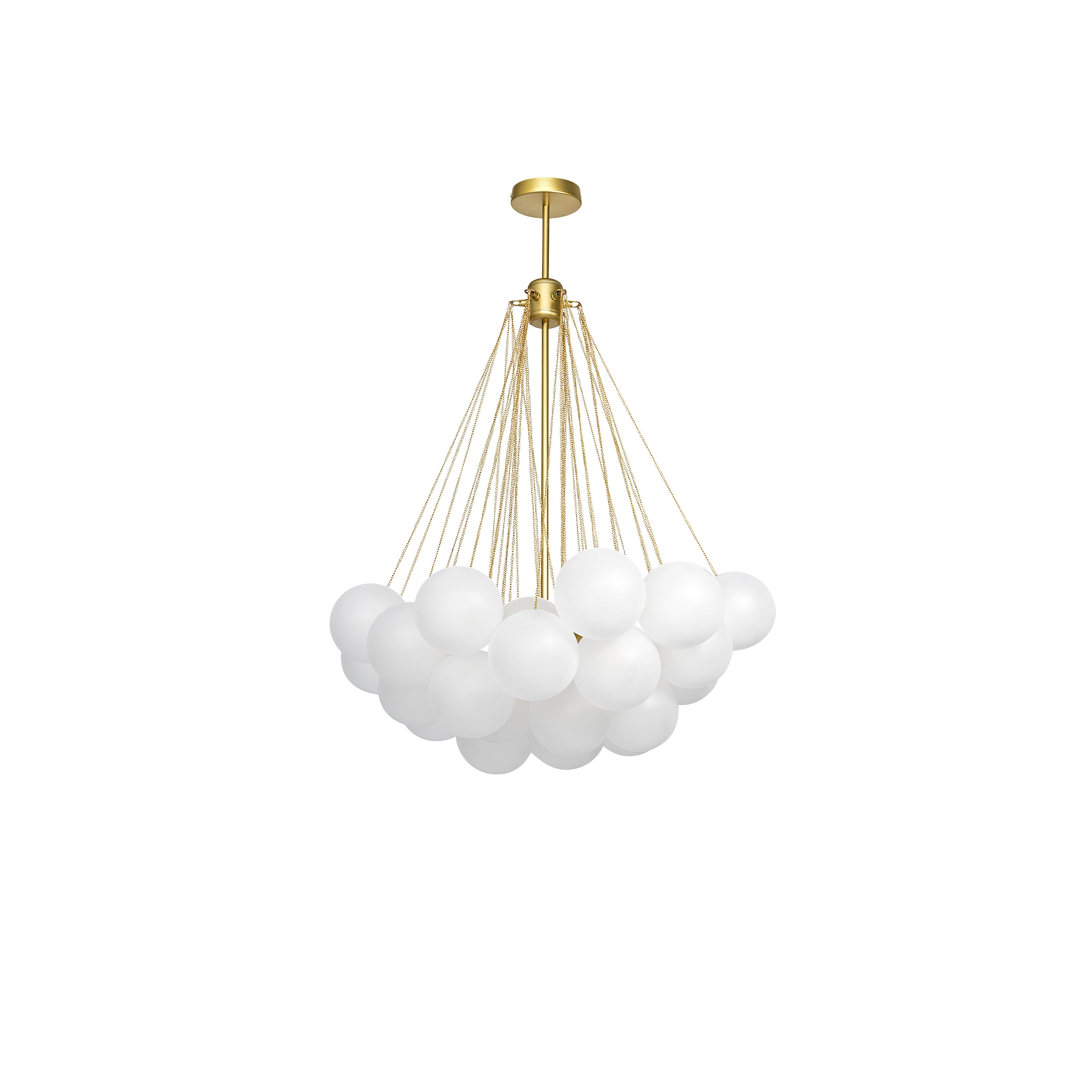 Bubble Chandelier — Cascading Glass Bubble Ceiling Light for Stairwell