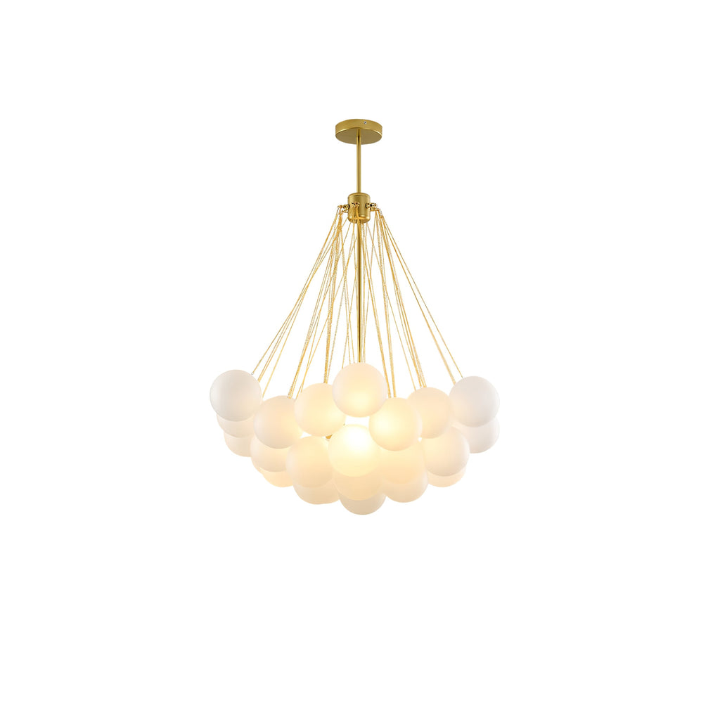 Bubble Chandelier — Cascading Glass Bubble Ceiling Light for Stairwell