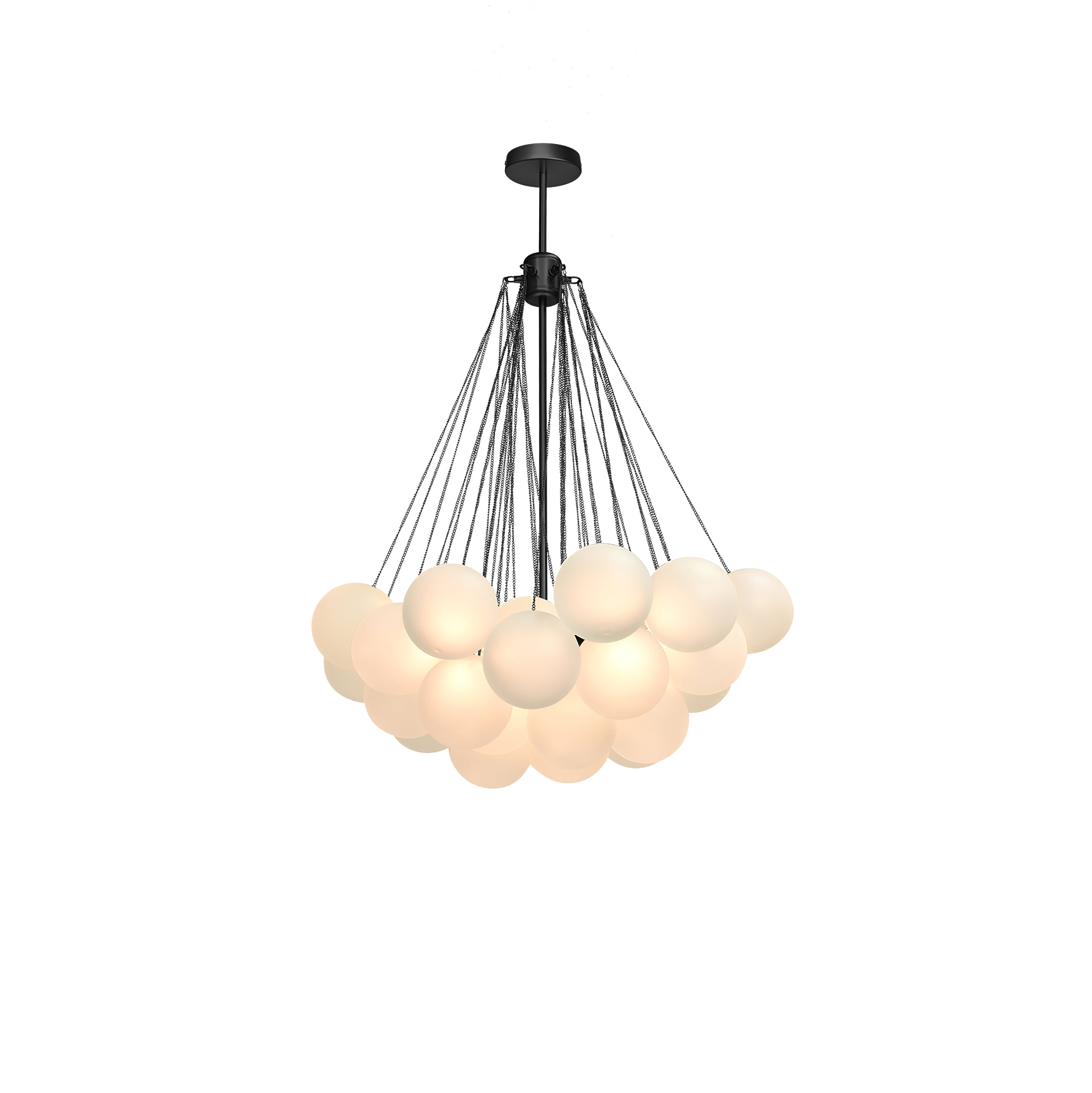 Bubble Chandelier — Cascading Glass Bubble Ceiling Light for Stairwell
