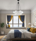 Bubble Chandelier — Cascading Glass Bubble Ceiling Light for Stairwell