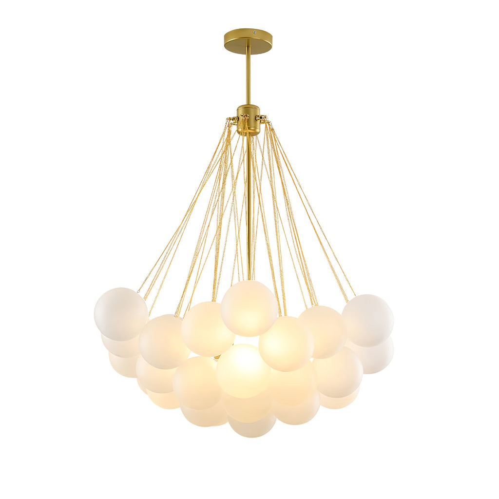 Bubble Chandelier — Cascading Glass Bubble Ceiling Light for Stairwell