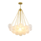 Bubble Chandelier — Cascading Glass Bubble Ceiling Light for Stairwell