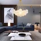 Bubble Chandelier — Cascading Glass Bubble Ceiling Light for Stairwell