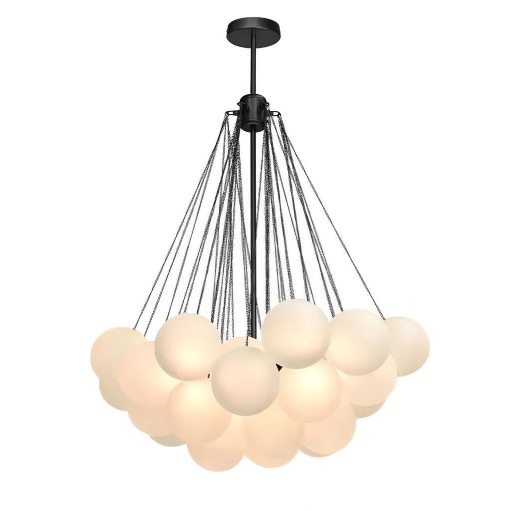 Bubble Chandelier — Cascading Glass Bubble Ceiling Light for Stairwell