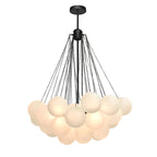 Bubble Chandelier — Cascading Glass Bubble Ceiling Light for Stairwell