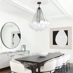Bubble Chandelier — Cascading Glass Bubble Ceiling Light for Stairwell