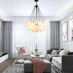Bubble Chandelier — Cascading Glass Bubble Ceiling Light for Stairwell