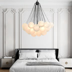 Bubble Chandelier — Cascading Glass Bubble Ceiling Light for Stairwell