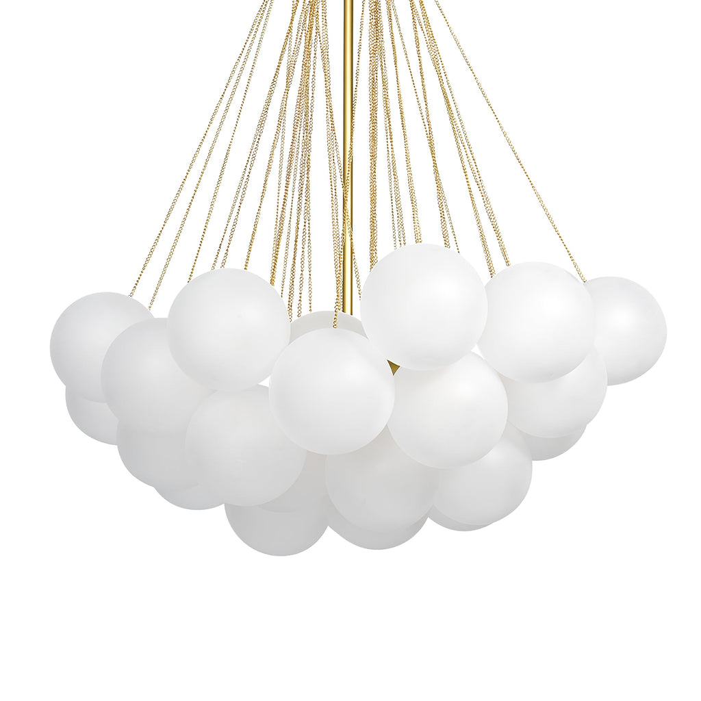 Bubble Chandelier — Cascading Glass Bubble Ceiling Light for Stairwell