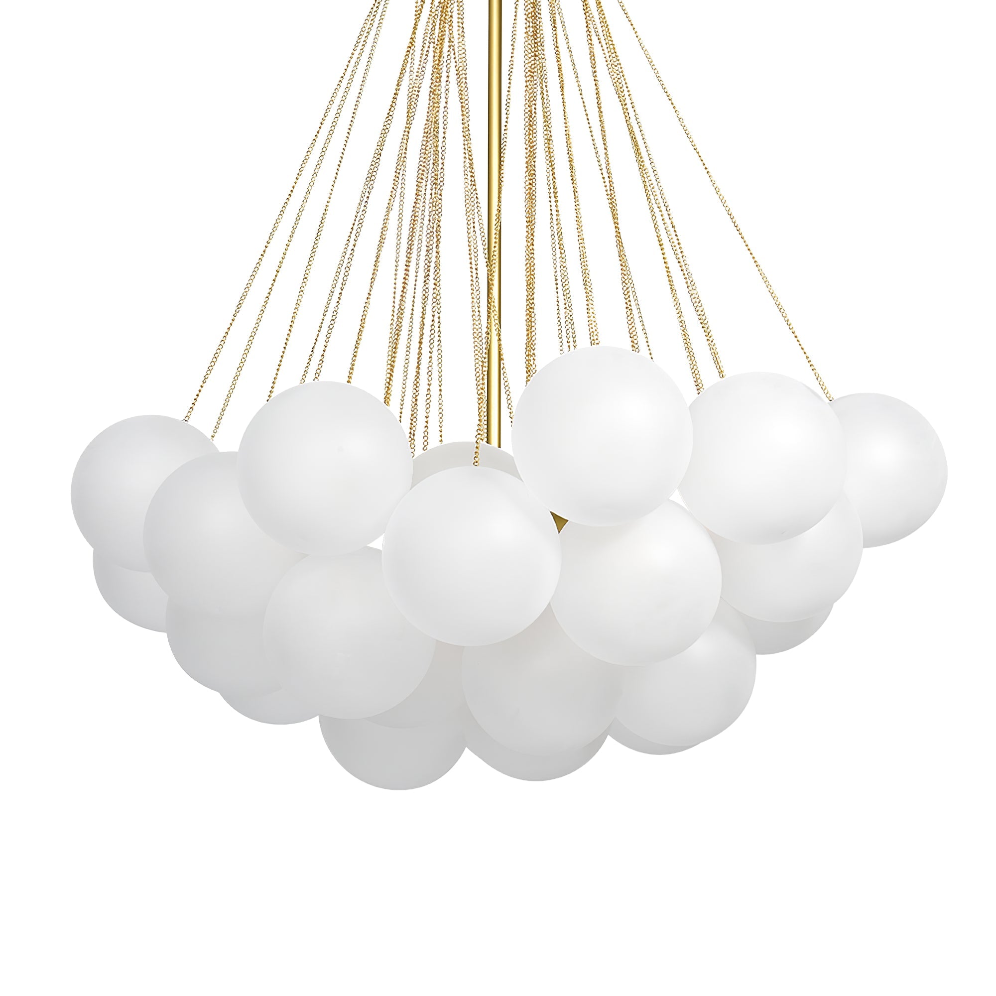 Bubble Chandelier — Cascading Glass Bubble Ceiling Light for Stairwell
