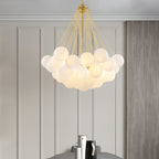 Bubble Chandelier — Cascading Glass Bubble Ceiling Light for Stairwell