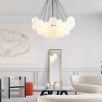 Bubble Chandelier — Cascading Glass Bubble Ceiling Light for Stairwell