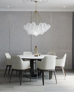 Bubble Chandelier — Cascading Glass Bubble Ceiling Light for Stairwell