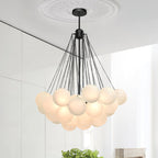 Bubble Chandelier — Cascading Glass Bubble Ceiling Light for Stairwell