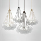 Bubble Chandelier — Cascading Glass Bubble Ceiling Light for Stairwell