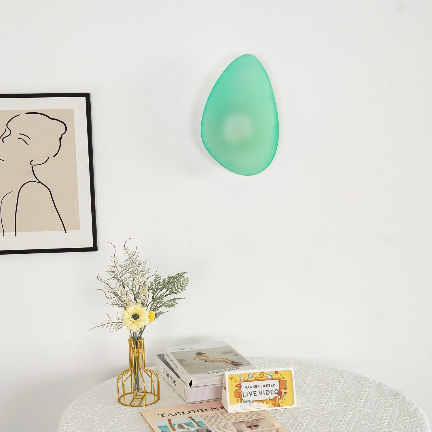 Bubble Glass Wall Lamp — Hand-Blown Glass Wall Sconce for Bedroom & Hallway