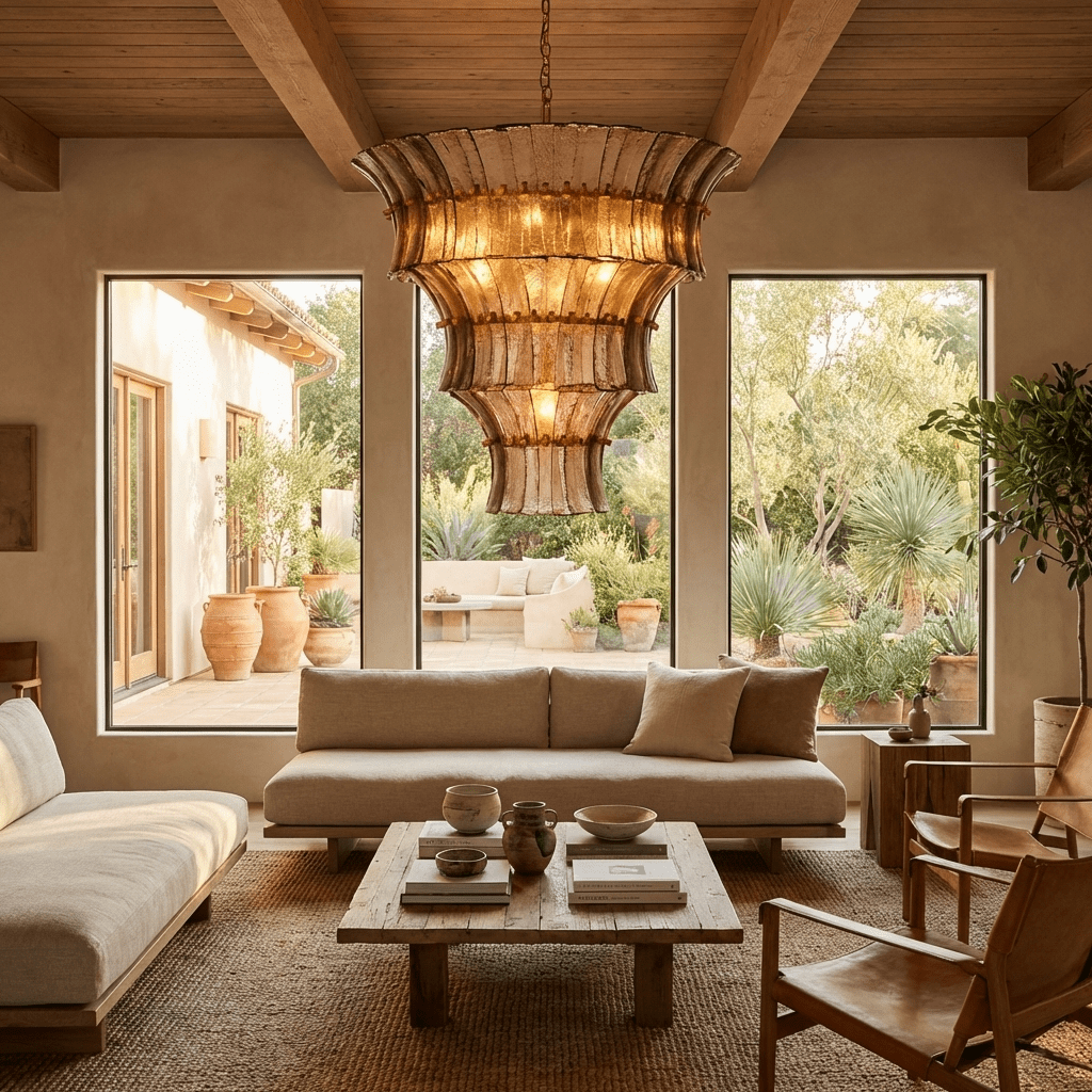 Calyra Tiered Glass Chandelier — Multi-Tier Glass Ceiling Light for Stairwell