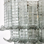 Cascade Glass Green Chandelier — Cascading Green Glass Light for Dining Room