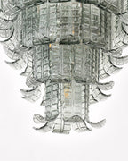 Cascade Glass Green Chandelier — Cascading Green Glass Light for Dining Room