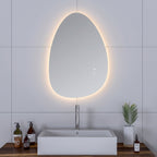 Cassiopeia Asymmetric Round LED Vanity Mirror for bathroom vanity | Halvern