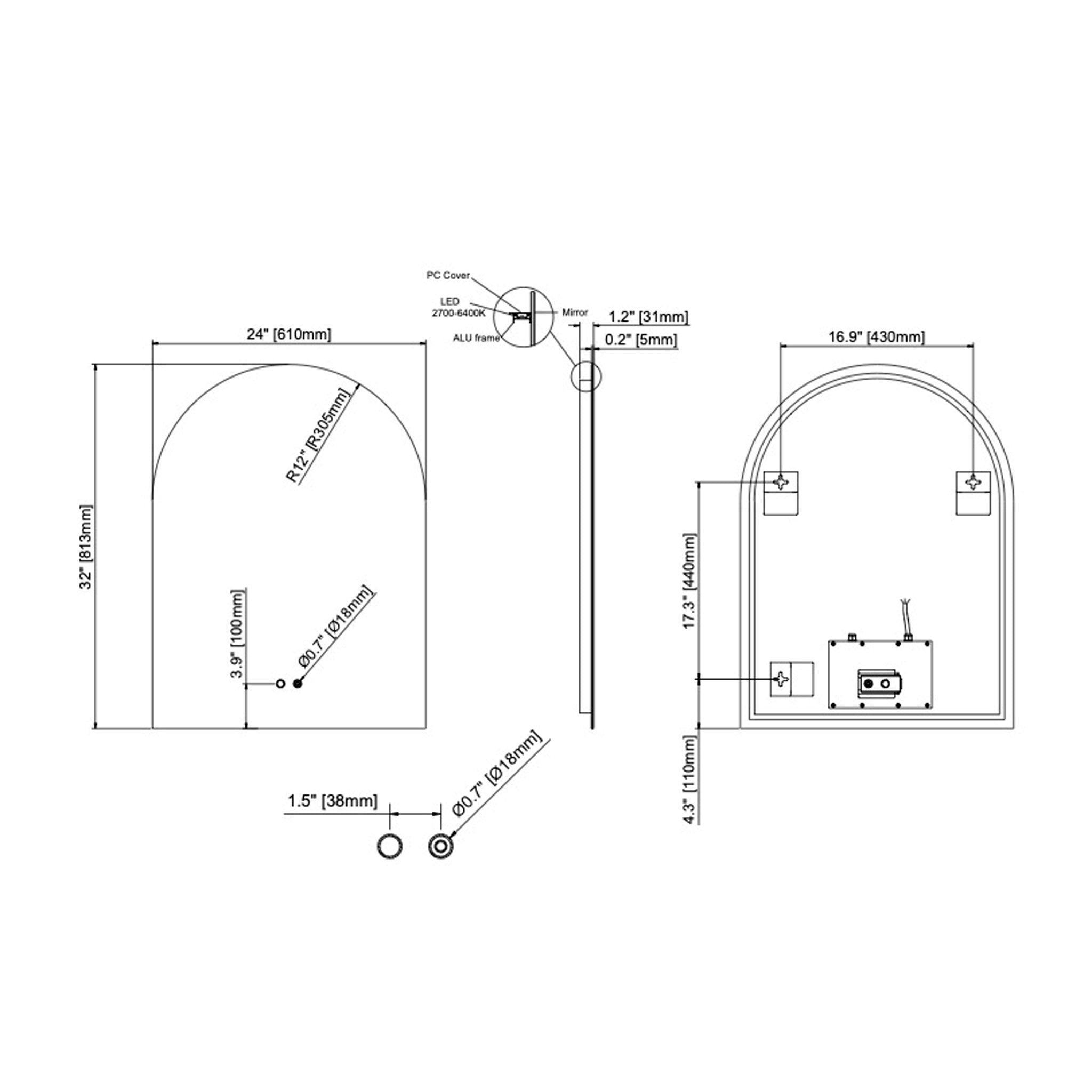 Cassiopeia Arch LED Bathroom Vanity Mirror for bathroom vanity | Halvern