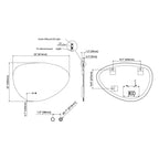 Cassiopeia Asymmetric Round LED Vanity Mirror for bathroom vanity | Halvern
