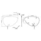 Cassiopeia Asymmetric Round LED Vanity Mirror for bathroom vanity | Halvern