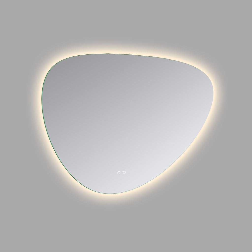Cassiopeia Asymmetric Round LED Vanity Mirror for bathroom vanity | Halvern