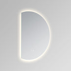 Cassiopeia Half-Round LED Vanity Mirror for bathroom vanity | Halvern