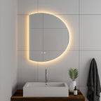 Cassiopeia Half-Round LED Vanity Mirror for bathroom vanity | Halvern